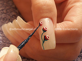 nail art liner de color verde oscuro