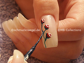 nail art liner de color verde oscuro
