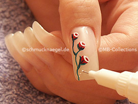 nail art pen de color blanco