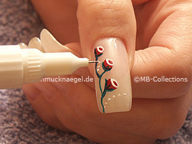 nail art pen de color blanco