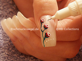 nail art pen de color blanco