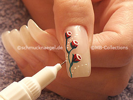 nail art pen de color blanco
