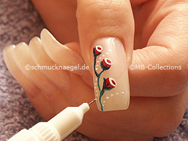 nail art pen de color blanco