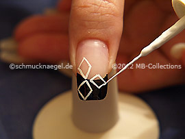 Nail art liner de color blanco