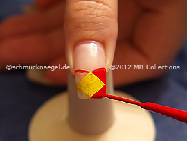 Nail art liner de color rojo