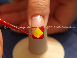 Nail art liner de color rojo