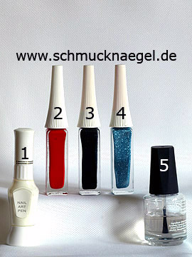 Productos para diseño 'Chancletas motivo de verano en uñas' - Nail art pen, Nail art liner