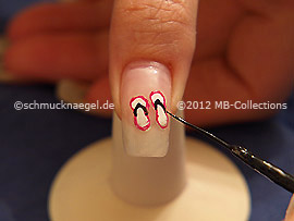 Nail art liner de color negro