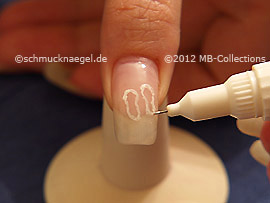 Nail art pen de color blanco