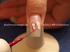 Nail art liner de color rojo