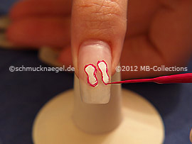 Nail art liner de color rojo