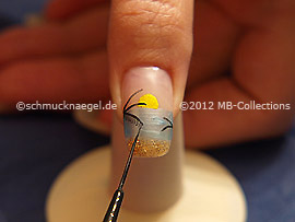Nail art liner de color negro