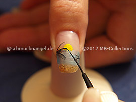 Nail art liner de color negro