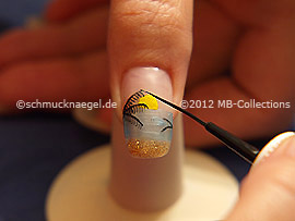 Nail art liner de color negro