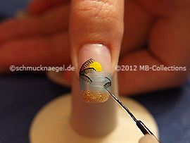 Nail art liner de color negro