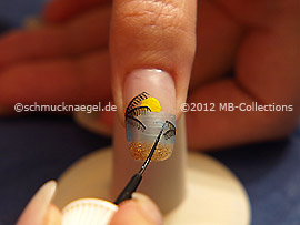 Nail art liner de color negro