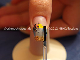 Al fin utilice el esmalte transparente