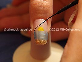 Nail art liner de color negro