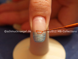 Nail art liner de color marrón