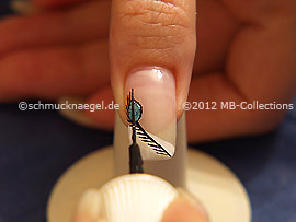 Nail art liner de color negro