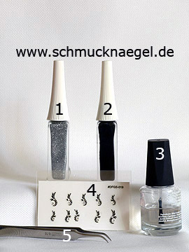 Productos para motivo con pegatina de ornamento con piedras strass - Nail art liner, Nail sticker