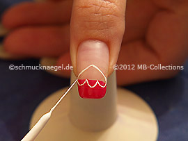 Nail art liner de color blanco