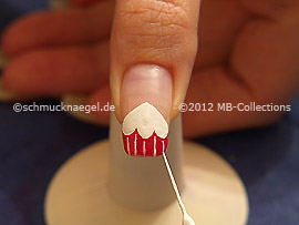 Nail art liner de color blanco