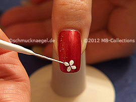 Nail art liner de color blanco