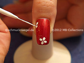 Nail art liner de color blanco