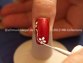 Nail art liner de color blanco