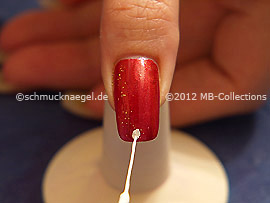 Nail art liner de color blanco