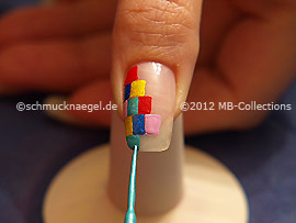 Nail art liner de color turquesa