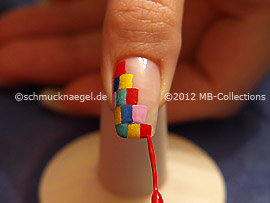 Nail art liner de color rojo