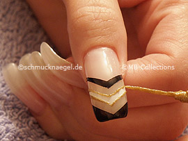 nail art liner de color oro-glitter