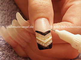 nail art pen de color blanco
