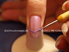 Micro perlitas en lila y spot-swirl