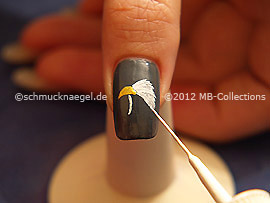 Nail art liner de color blanco