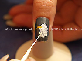 Nail art liner de color blanco