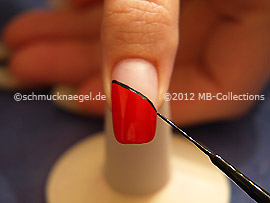 Nail art liner de color negro