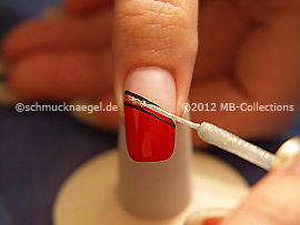 Nail art liner de color plata-Glitter