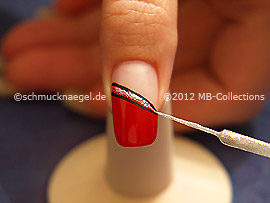 Nail art liner de color plata-Glitter