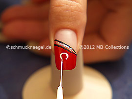 Nail art liner de color blanco