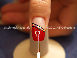 Nail art liner de color blanco