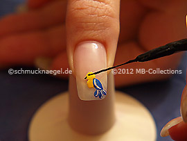 Nail art liner de color negro