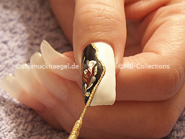 nail art liner de color oro-glitter