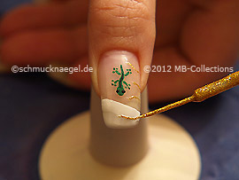Nail art liner de color oro-Glitter