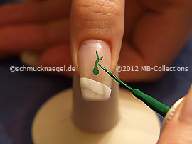 Nail art liner de color verde