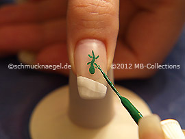 Nail art liner de color verde
