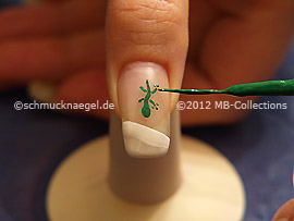 Nail art liner de color verde
