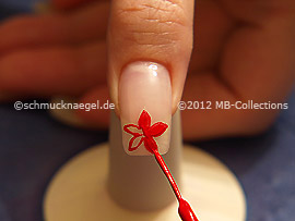 Nail art liner de color rojo
